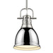 Duncan Small Pendant with Rod in Pewter