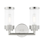 Hillcrest 2-Light Bath Vanity Light in Polished Chrome