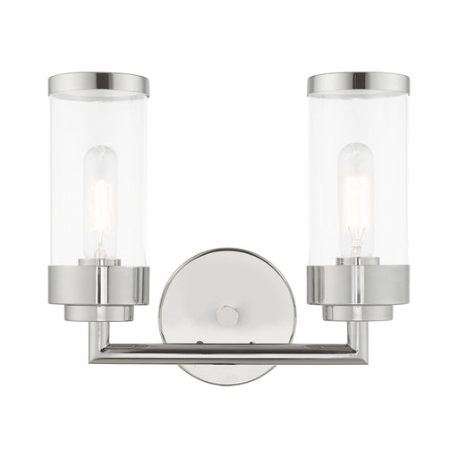 Hillcrest 2-Light Bath Vanity Light in Polished Chrome