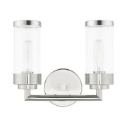 Hillcrest 2-Light Bath Vanity Light in Polished Chrome