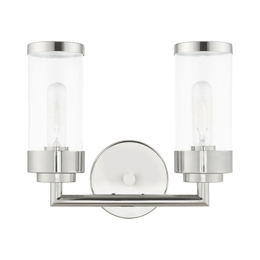 Hillcrest 2-Light Bath Vanity Light in Polished Chrome