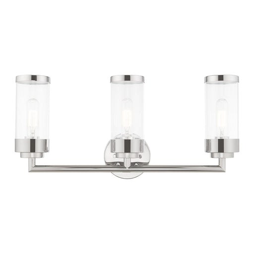 Hillcrest 3-Light Bath Vanity Light in Polished Chrome