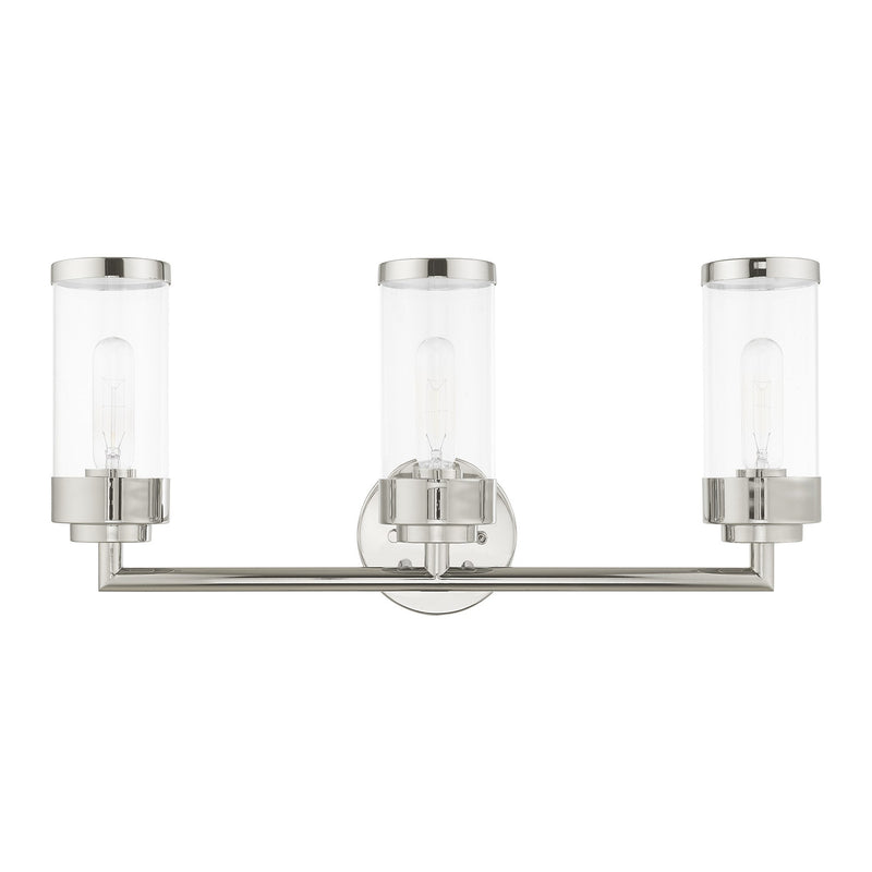 Hillcrest 3-Light Bath Vanity Light in Polished Chrome