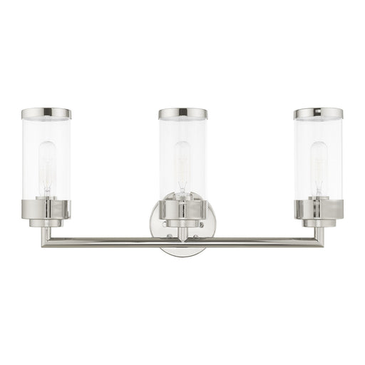 Hillcrest 3-Light Bath Vanity Light in Polished Chrome