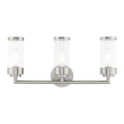Hillcrest 3-Light Bath Vanity Light in Brushed Nickel