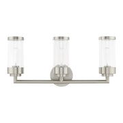 Hillcrest 3-Light Bath Vanity Light in Brushed Nickel