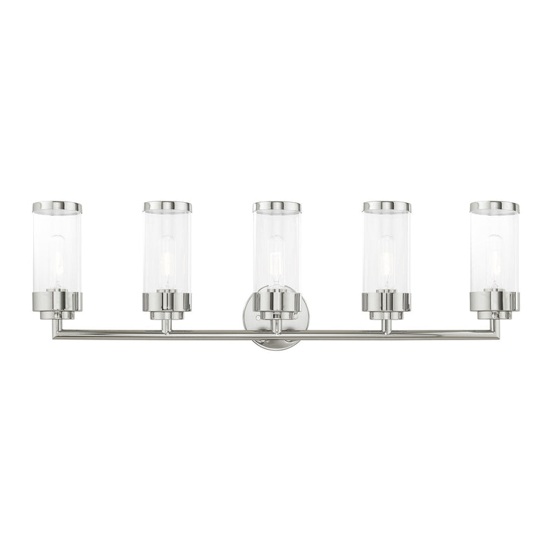 Hillcrest 5-Light Bath Vanity Light in Polished Chrome