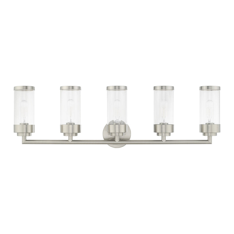 Hillcrest 5-Light Bath Vanity Light in Brushed Nickel