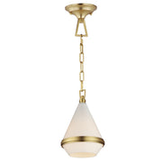 Giza 1 Light Mini Pendant in Satin Brass