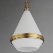 Giza 1 Light Mini Pendant in Satin Brass