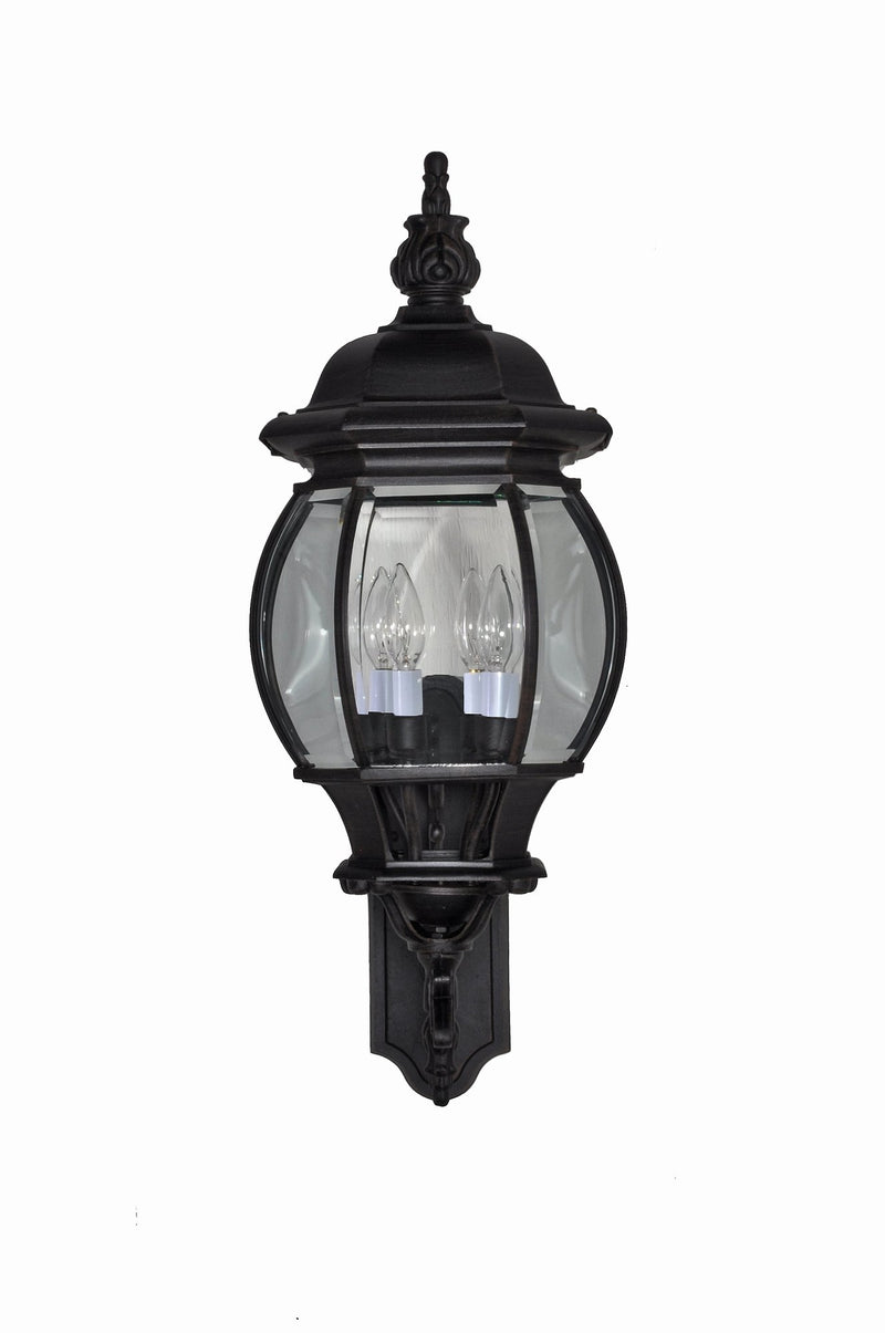 Crown Hill 4 Light Outdoor Wall Lantern in Black