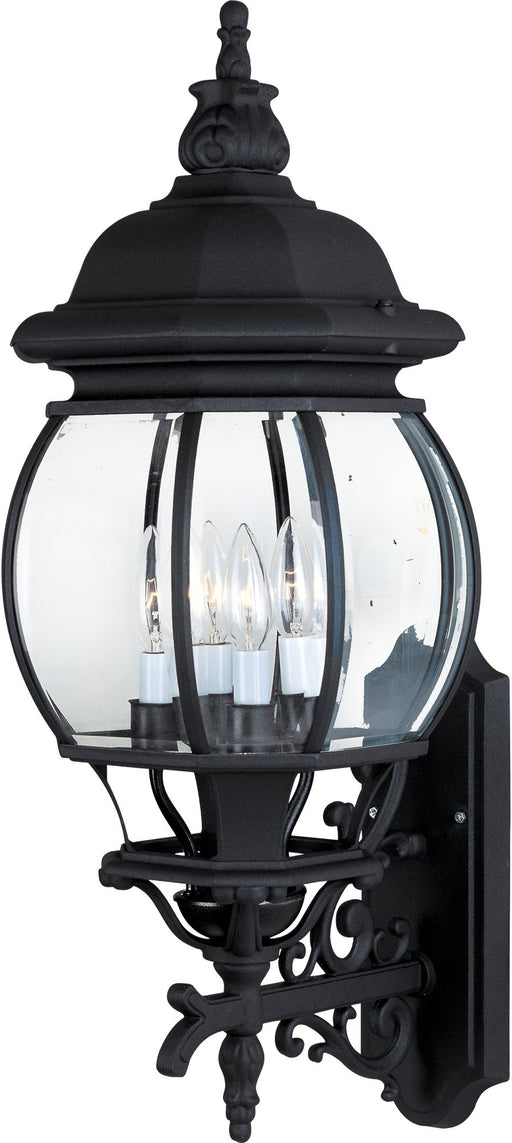 Crown Hill 4 Light Outdoor Wall Lantern in Black