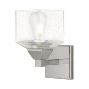 Aragon Wall Sconce with Clear Seeded Glass in Polished Chrome