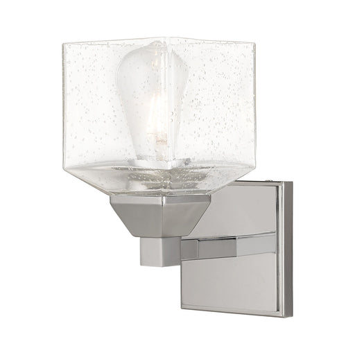Aragon Wall Sconce with Clear Seeded Glass in Polished Chrome