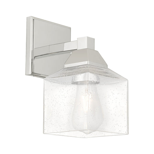 Aragon Wall Sconce with Clear Seeded Glass in Polished Chrome