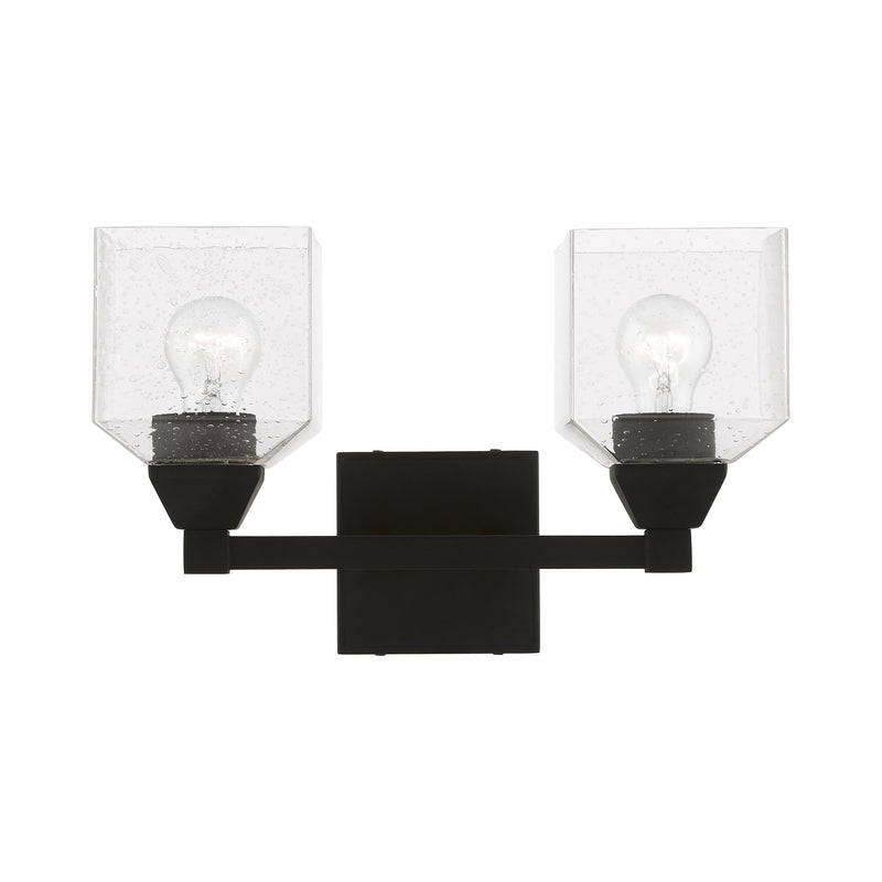 Aragon 2-Light Bath Vanity Light in Black