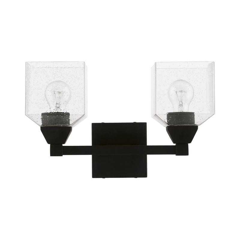 Aragon 2-Light Bath Vanity Light in Black