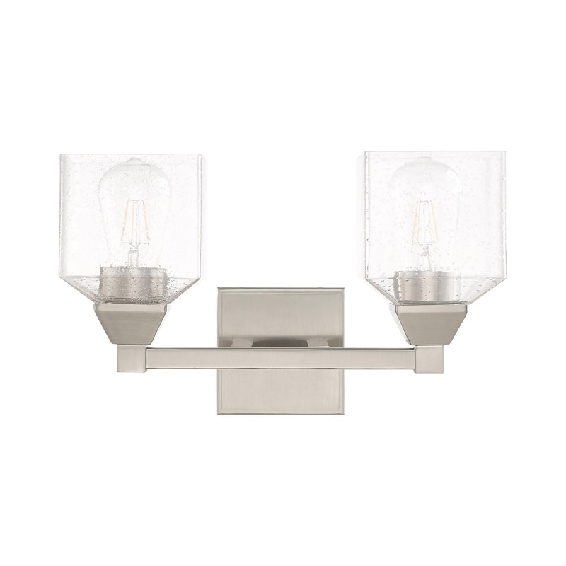 Aragon 2-Light Bath Vanity Light in Brushed Nickel