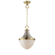 Conrad 12" Pendant in Satin Nickel / Satin Brass
