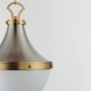 Conrad 12" Pendant in Satin Nickel / Satin Brass