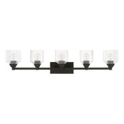 Aragon 5-Light Bath Vanity Light in Black