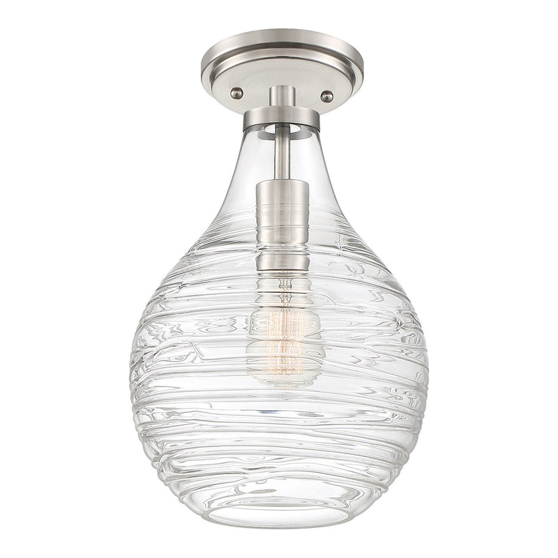 Genie Semi-Flush Mount in Brushed Nickel