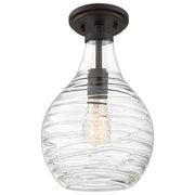 Genie Semi-Flush Mount in Old Bronze