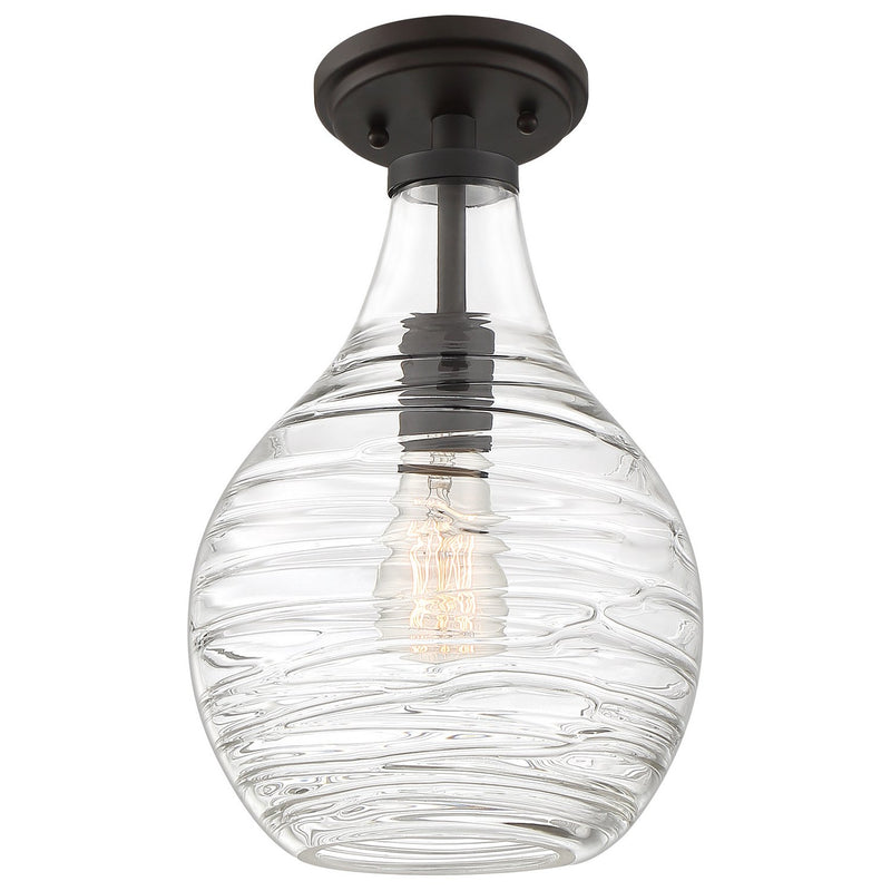 Genie Semi-Flush Mount in Old Bronze