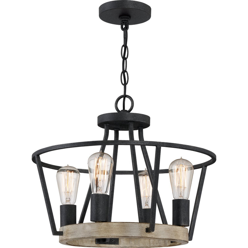 Brockton 4-Light Mini Chandelier in Grey Ash