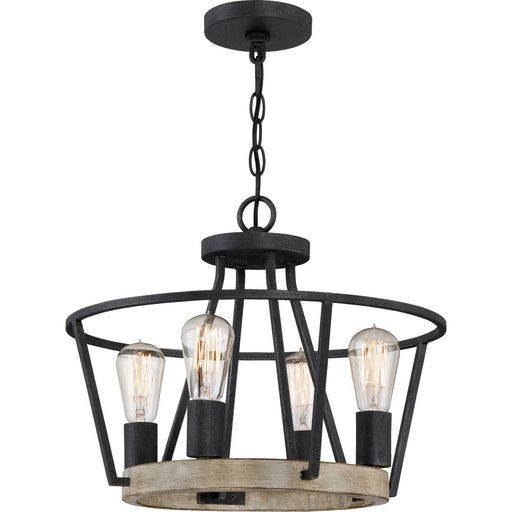 Brockton 4-Light Mini Chandelier in Grey Ash