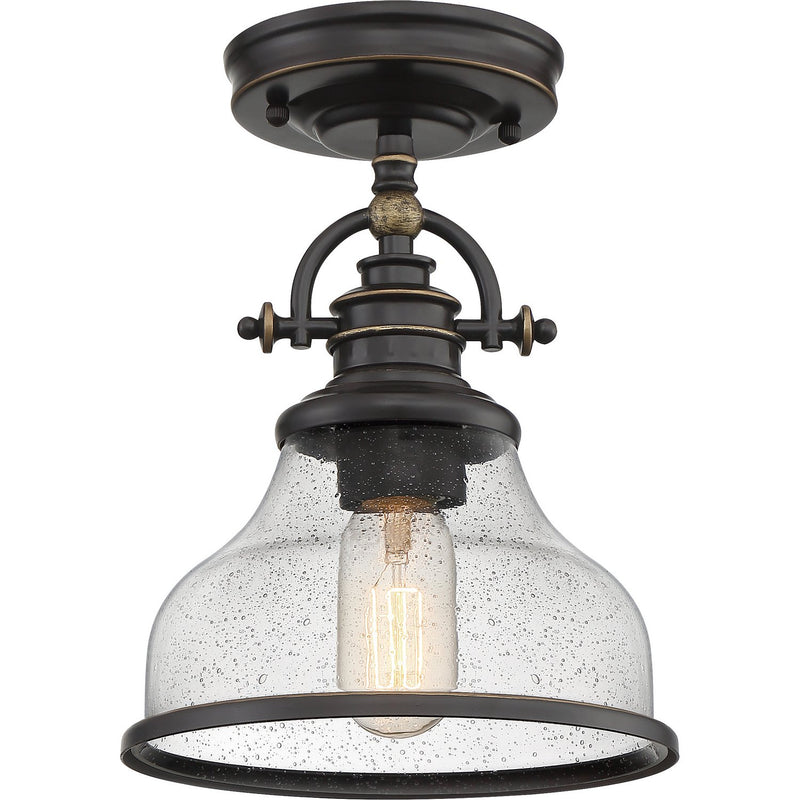 Grant Small Semi-Flush Mount in Palladian Bronze