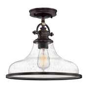 Grant Medium Semi-Flush Mount in Palladian Bronze