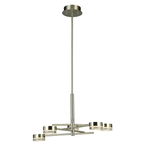 Transton LED Chandelier in Brushed Nickel