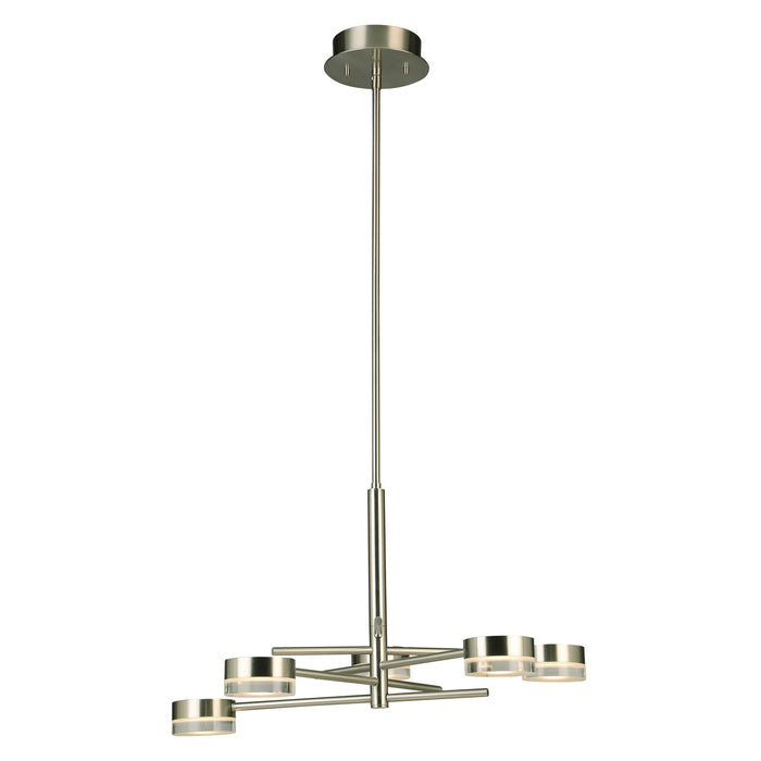 Transton LED Chandelier in Brushed Nickel
