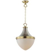 Conrad 15" Pendant in Satin Nickel / Satin Brass