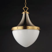 Conrad 15" Pendant in Satin Nickel / Satin Brass