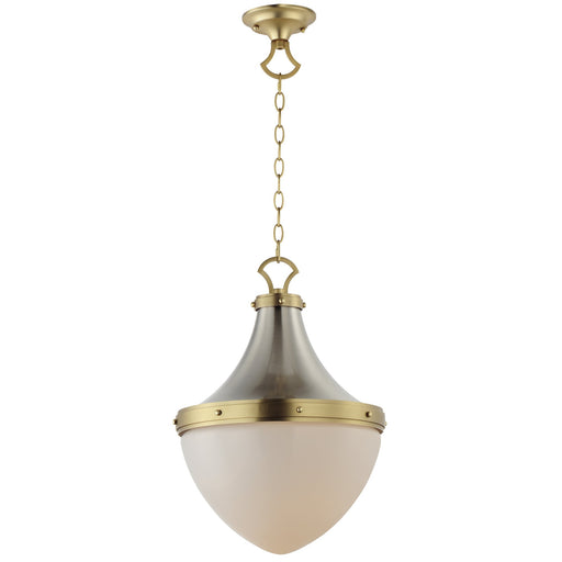 Conrad 15" Pendant in Satin Nickel / Satin Brass