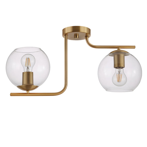 Marojales Two Light Ceiling Mount in Brushed Gold