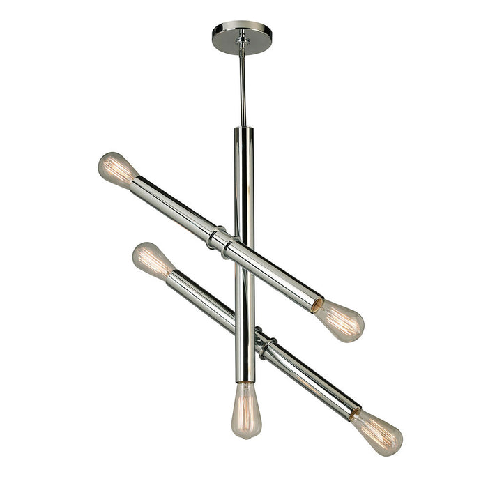 Drucker Five Light Pendant in Chrome