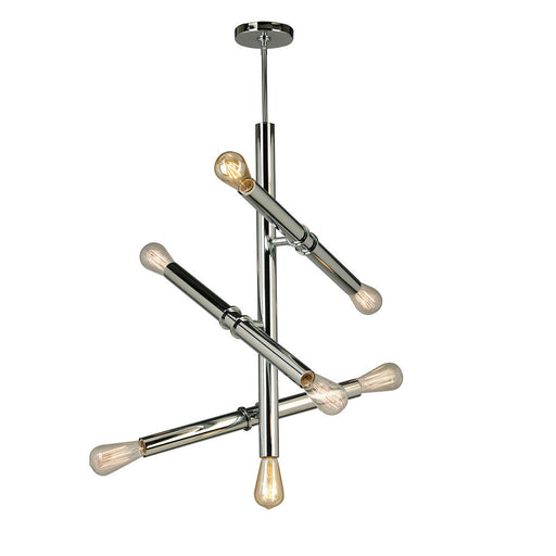 Drucker Seven Light Pendant in Chrome