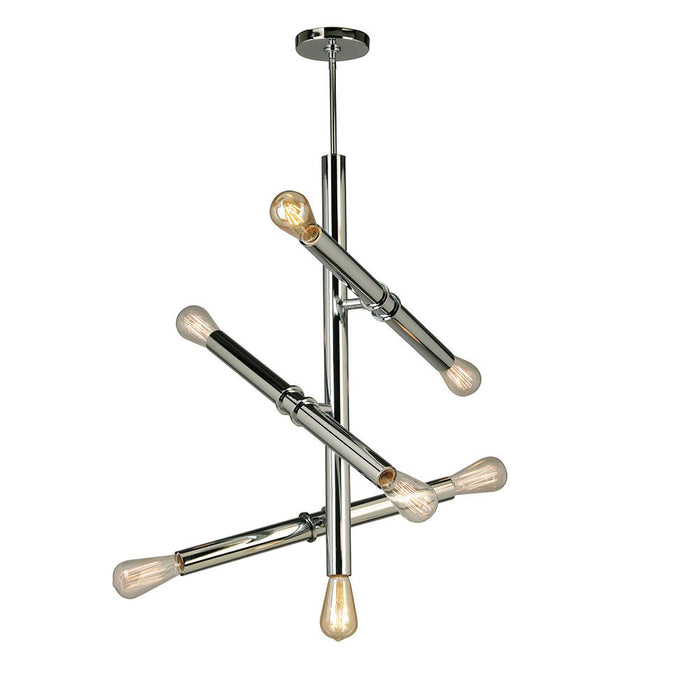 Drucker Seven Light Pendant in Chrome