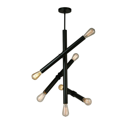 Drucker Seven Light Pendant in Black