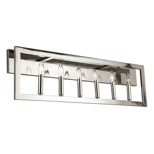 Jordan Six Light Bath Vanity in Satin Nickel