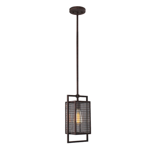 Garraux One Light Pendant in Rust
