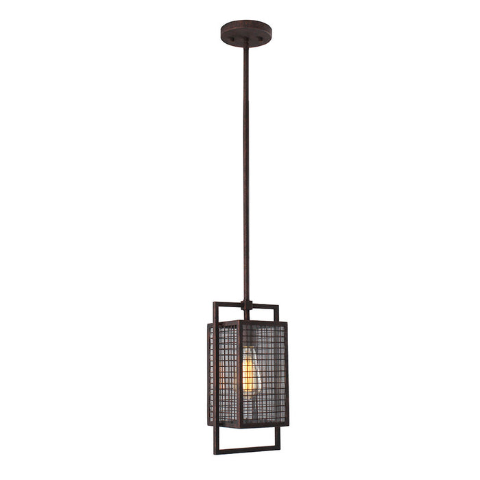 Garraux One Light Pendant in Rust