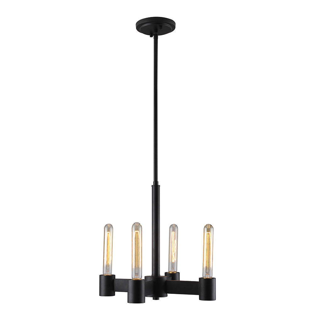 Broyles Four Light Chandelier in Matte Black