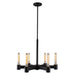 Broyles Six Light Chandelier in Matte Black