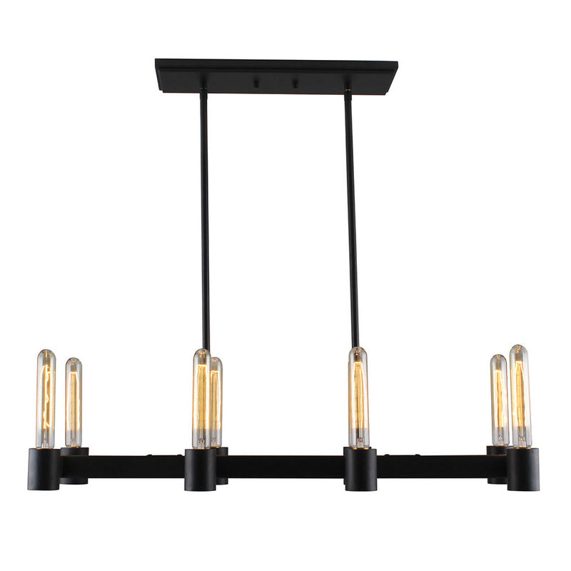 Broyles Eight Light Pendant in Matte Black