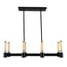 Broyles Eight Light Pendant in Matte Black
