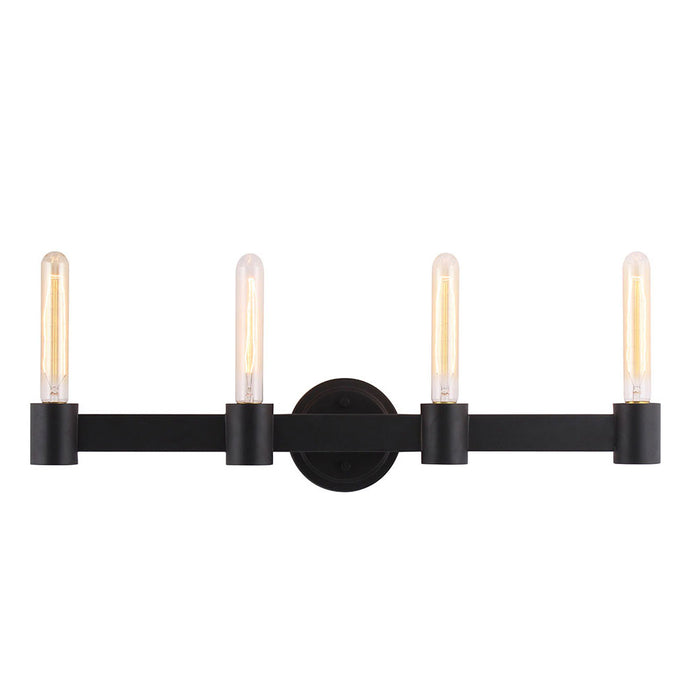 Broyles Four Light Bath Bar in Matte Black